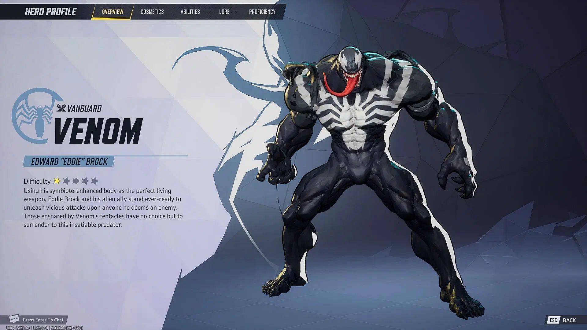 Default Venom skin (Image via SK Gaming || NetEase Games)